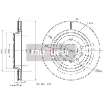 Jeu de 2 disques de frein arrière MAXGEAR OEM 9191336
