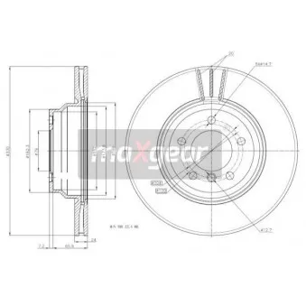 Jeu de 2 disques de frein avant MAXGEAR OEM 34116764645