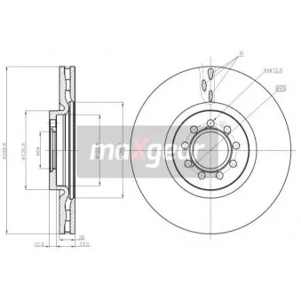 Jeu de 2 disques de frein avant MAXGEAR OEM 2996121