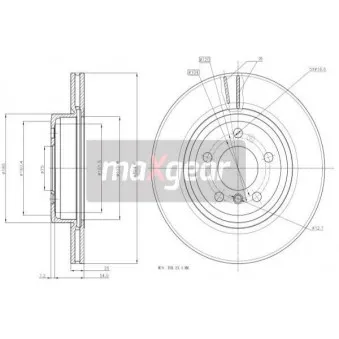 Jeu de 2 disques de frein avant MAXGEAR OEM 34113400151