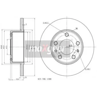 Jeu de 2 disques de frein arrière MAXGEAR OEM 2994066