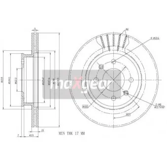 Jeu de 2 disques de frein avant MAXGEAR OEM 517121C050