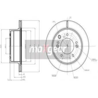 Jeu de 2 disques de frein arrière MAXGEAR OEM 584113E300