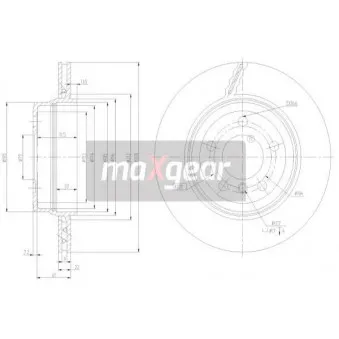 Jeu de 2 disques de frein arrière MAXGEAR OEM A3413332217
