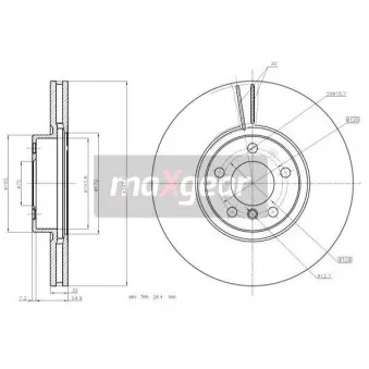 Jeu de 2 disques de frein avant MAXGEAR OEM 6793244