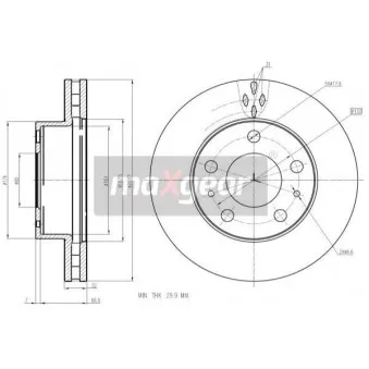 Jeu de 2 disques de frein avant MAXGEAR OEM 4249A6