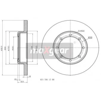Jeu de 2 disques de frein arrière MAXGEAR OEM 432067943R