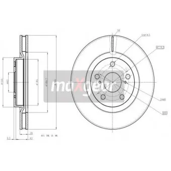 Jeu de 2 disques de frein avant MAXGEAR OEM 4351206150