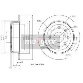 MAXGEAR 19-2223 - Jeu de 2 disques de frein arrière