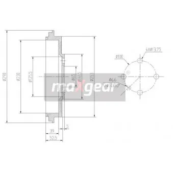 Tambour de frein MAXGEAR OEM 17032400F3001