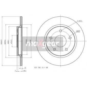 Jeu de 2 disques de frein arrière MAXGEAR OEM K04721996AB