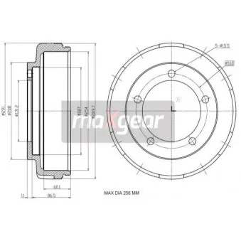 Tambour de frein MAXGEAR OEM 4540218