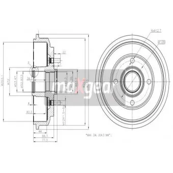 Tambour de frein MAXGEAR OEM 4376842