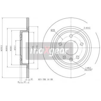 Jeu de 2 disques de frein arrière MAXGEAR OEM 23118061