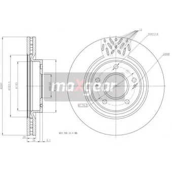MAXGEAR 19-2393 - Jeu de 2 disques de frein avant