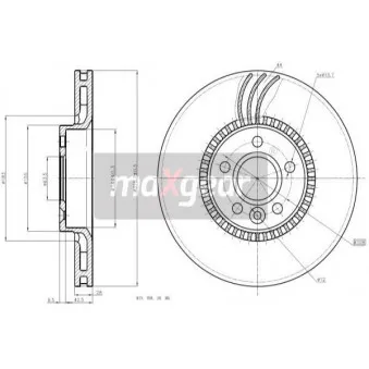 Jeu de 2 disques de frein avant MAXGEAR OEM 30769061