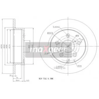 Jeu de 2 disques de frein arrière MAXGEAR OEM 424310F010