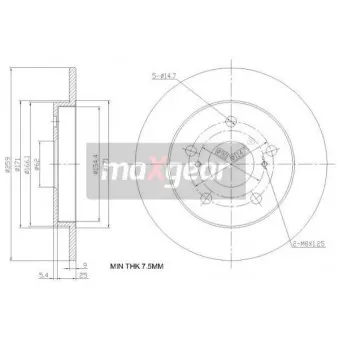 Jeu de 2 disques de frein arrière MAXGEAR OEM 4243102190