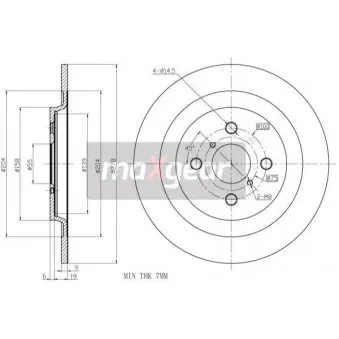 Jeu de 2 disques de frein arrière MAXGEAR OEM 424310D060000