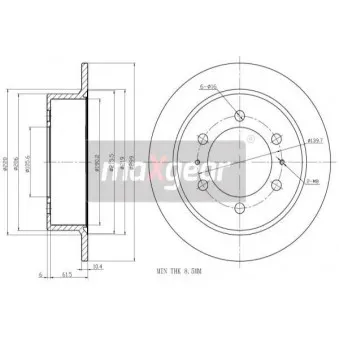 Jeu de 2 disques de frein arrière MAXGEAR OEM 4840105100