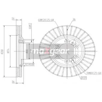 Jeu de 2 disques de frein avant MAXGEAR OEM 3103102K00