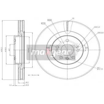 Jeu de 2 disques de frein avant MAXGEAR OEM A1644211412