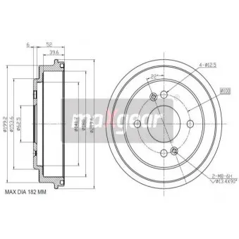 Tambour de frein MAXGEAR 19-3203