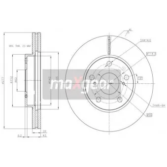 Jeu de 2 disques de frein avant MAXGEAR OEM 4351202330