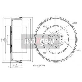 Tambour de frein MAXGEAR OEM 43206EB360
