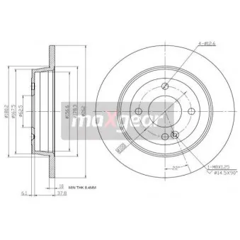 Jeu de 2 disques de frein arrière MAXGEAR OEM 584110U300