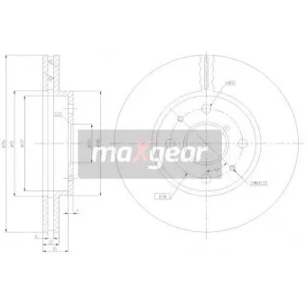 Jeu de 2 disques de frein avant MAXGEAR OEM 43512b1030