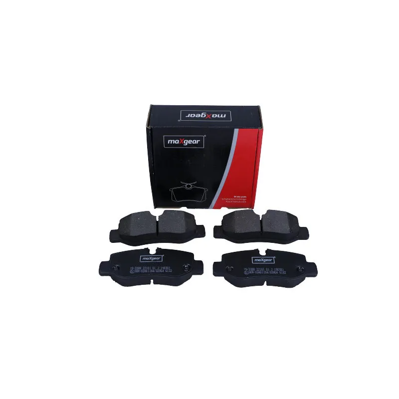 Jeu de 4 plaquettes de frein arrière MAXGEAR 19-3388 - Visuel 1