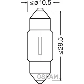 Ampoule, éclairage intérieur OSRAM 6438