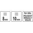 YATO YT-05995 - Clé de vidange carré 8 et 10 mm