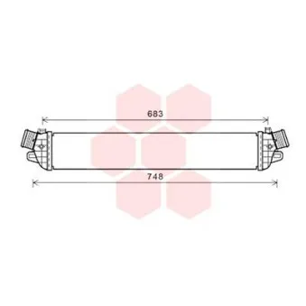 Intercooler, échangeur VAN WEZEL 01004129