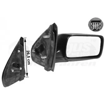 VAN WEZEL 0145808 - Rétroviseur extérieur