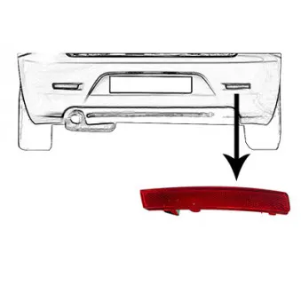 Catadioptre arrière droit VAN WEZEL 0147940