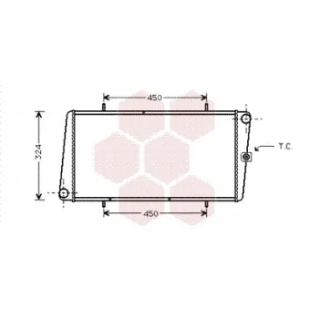 Radiateur, refroidissement du moteur VAN WEZEL 02002025