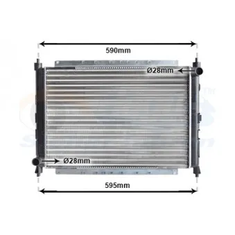 Radiateur, refroidissement du moteur VAN WEZEL 02002069