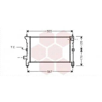 Radiateur, refroidissement du moteur VAN WEZEL OEM BTP2077