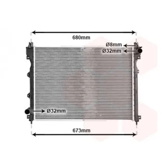 Radiateur, refroidissement du moteur VAN WEZEL OEM PCC000320