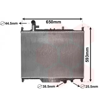 Radiateur, refroidissement du moteur VAN WEZEL 02002225