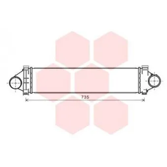 Intercooler, échangeur VAN WEZEL OEM LR009802