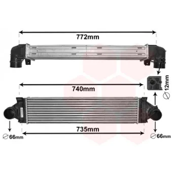 Intercooler, échangeur VAN WEZEL OEM LR030762