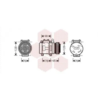 Compresseur, climatisation VAN WEZEL OEM jpb101330