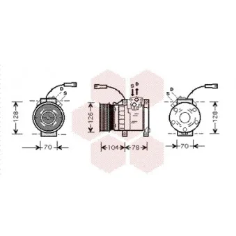 Compresseur, climatisation VAN WEZEL OEM JPB000020