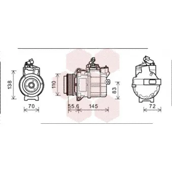 Compresseur, climatisation VAN WEZEL OEM LR020449