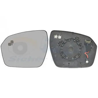 Verre de rétroviseur, rétroviseur extérieur VAN WEZEL 0251835