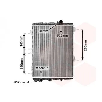 Radiateur, refroidissement du moteur AVA QUALITY COOLING AIA2038