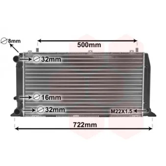 VAN WEZEL 03002047 - Radiateur, refroidissement du moteur